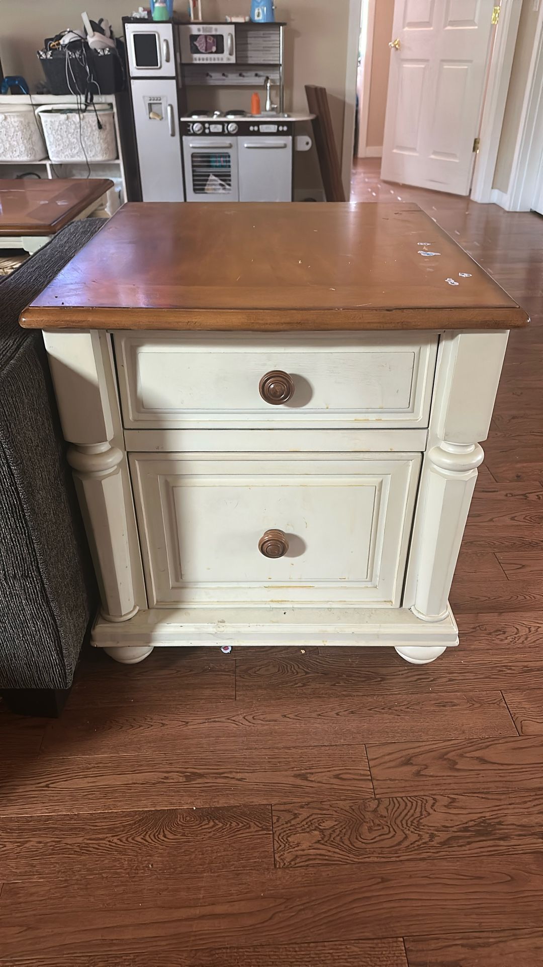 Two Solid Wood End Tables