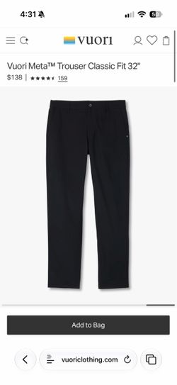 Vuori Meta Trouser Classic Fit 31x32