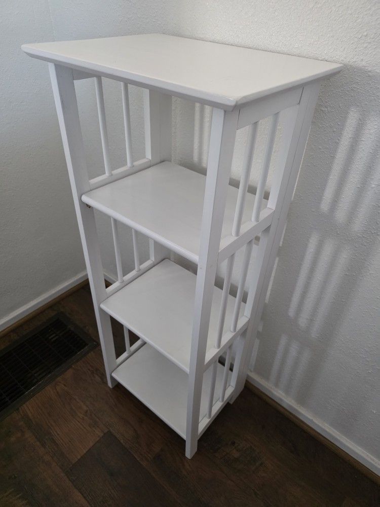 Casual Home 3-Shelf Folding Bookcase, 14" Wide, White