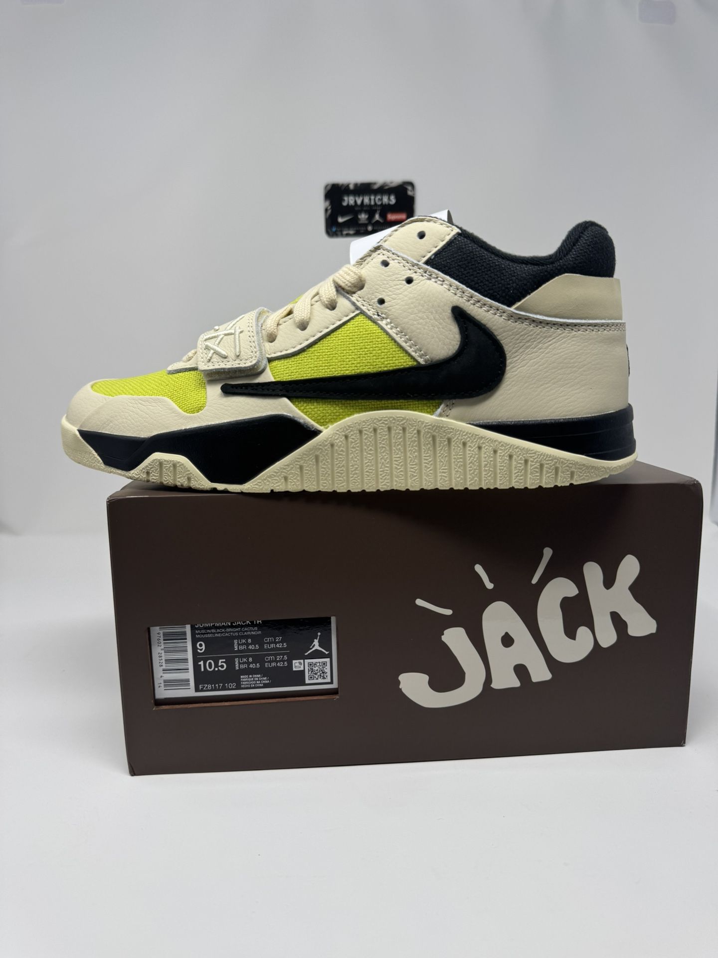 Travis Scott Jordan Jumpman Jack TR Bright Cactus Size Brand New