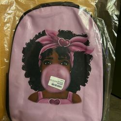 New 17” Laptop , Travel, Casual, Backpack - Girl Blowing bubble Design 