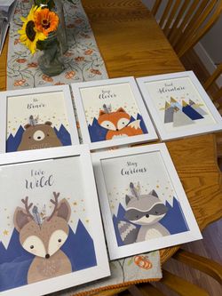 Wall art for kids room Woodland