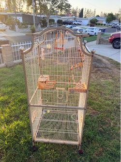 Large bird cage with wheels