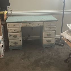 Shabby Chic Wood Desk 48x22x29