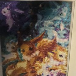 POKEMON EEVEELUTIONS 3D DIAMOND ART FRAMED