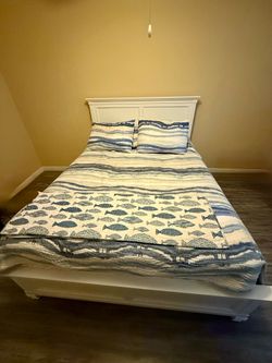 Bed—Queen size mattress, box spring, and frame