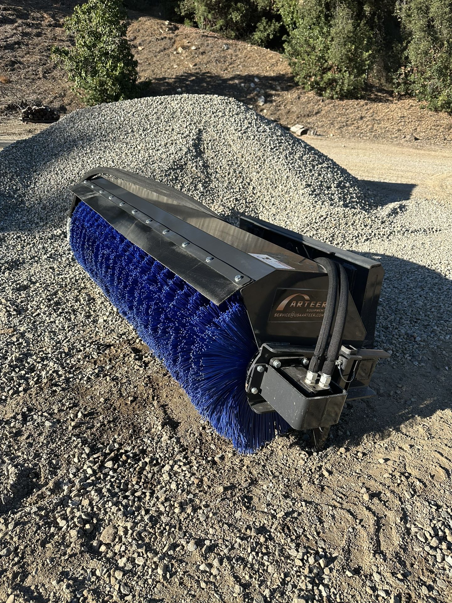 Skid Steer Street Sweeper Angle Broom Attachment