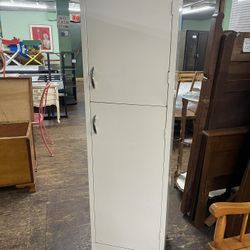 Two Door Vintage Metal Utility Cabinet