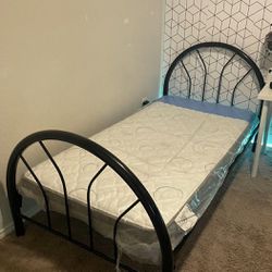 Two Twin Bed Frames And One Mattress 