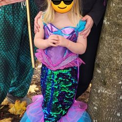 Mermaid Costume (Girls Size 4-6)