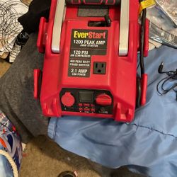 Ever start 1200 Battery-starter/ Charger/ Air Compressor/power Inverter W/ 2 USB Ports.