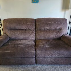 Brown Sofa (Loveseat) 