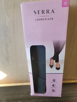 Sierra Black Ladies Flats Size 10