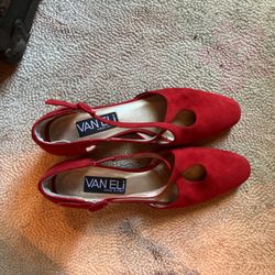 Swede Leather And Leather Soles . Size 8n  Great Shoes For Dancing