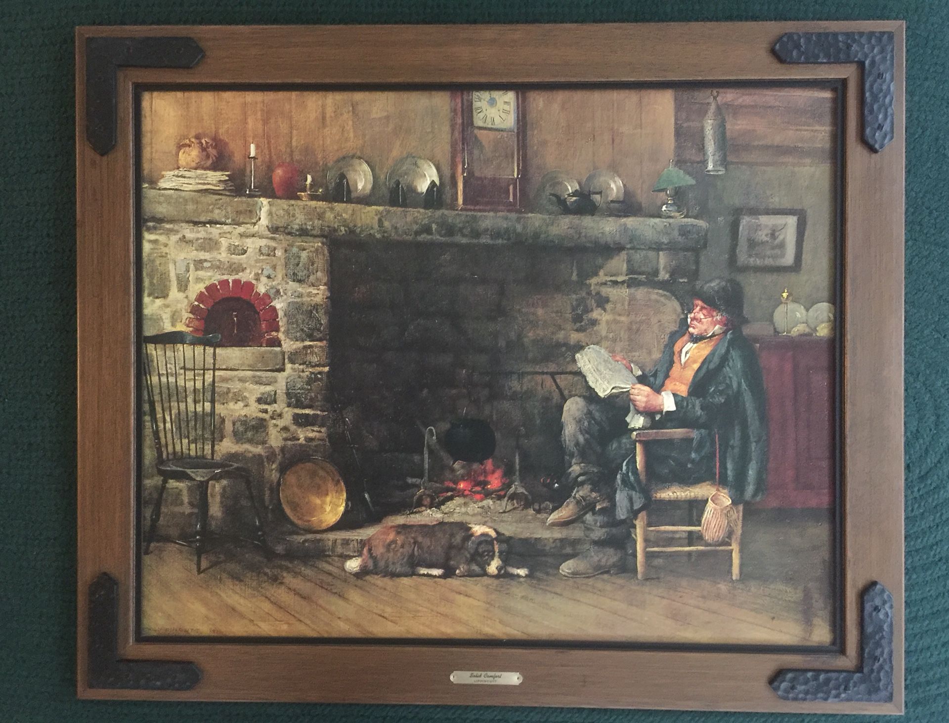 "Solid Comfort" by W.H. Lippincott Framed Lithograph