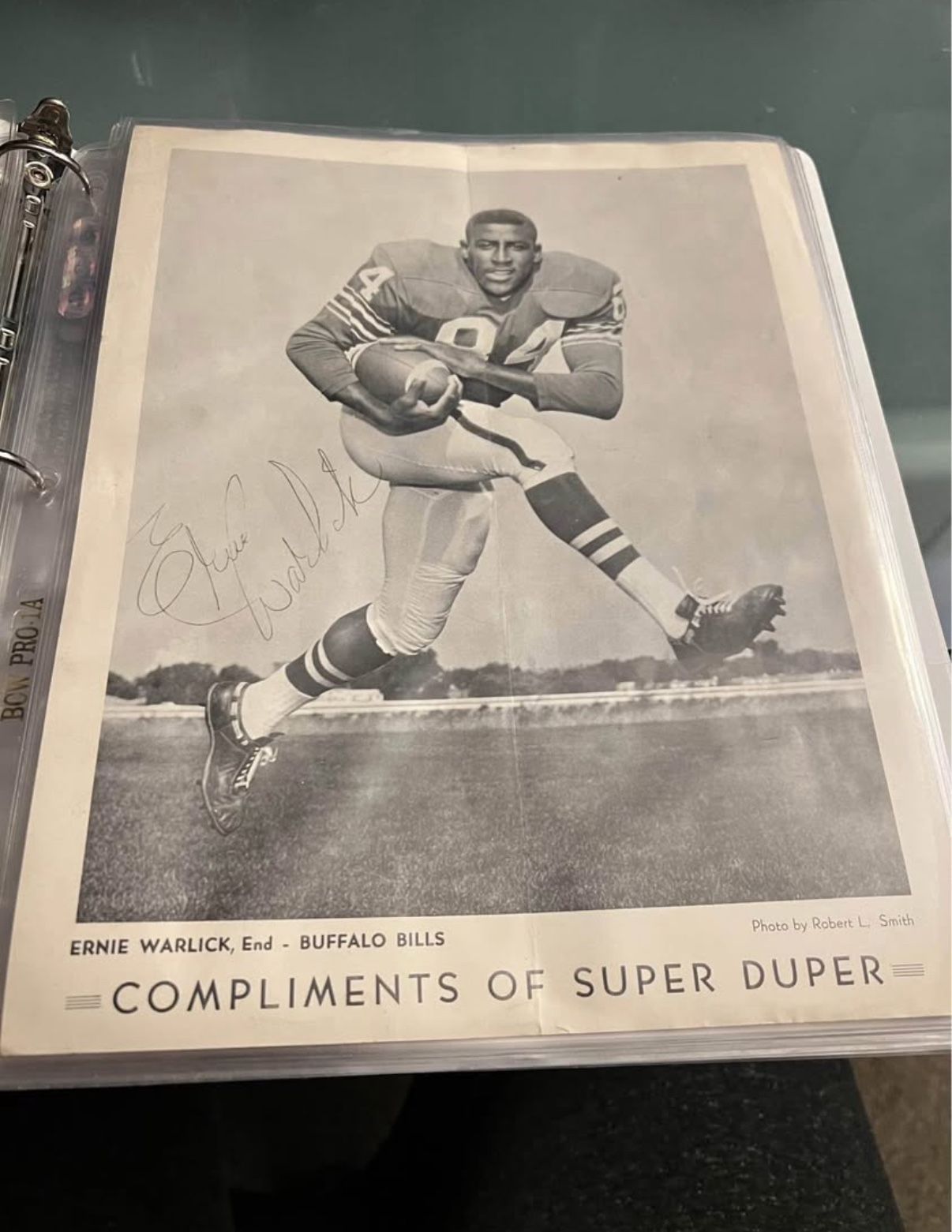 Buffalo Bills Ernie Warlick Signed 8x10