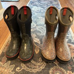 BOGS (2 pair) sz 4 and sz 5 rain / snow boots