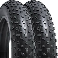 2 Tires 20" Fat Bike Tires 20x4.0 Mountain Bike Tires Compatible with E-Bike, MTB, Mountain Bicycle Tires