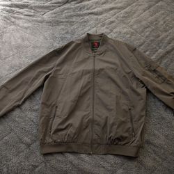 Grey Bomber Jacket Lightweight 