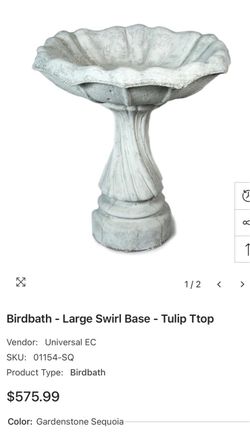 TULIP TOP BIRDBATH