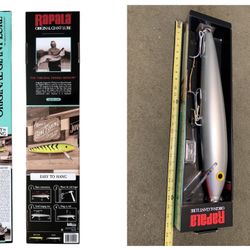 Rapala's 24.5” Giant Fishing Jerk Minnow Lure, Fisherman Décor, Easy-to-Hang TWO DIFFERENT STYLES $65 each  in Madera ca  Check out my other posts for