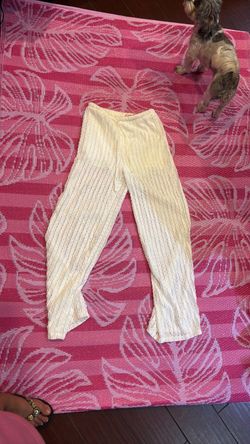 Cream Cable Knit Lounge Pants