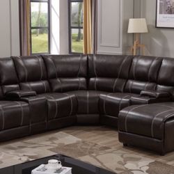 Double Console Sectional