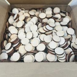 Large Box 1/4” Unfinished Maple Wood Circles