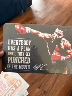 Mike Tyson Quote Metal Sign/ Mohamed Ali collectible boxing signs $30 each