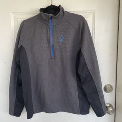 SPYDER 3/4 Zip Sweater Pullover Jacket L
