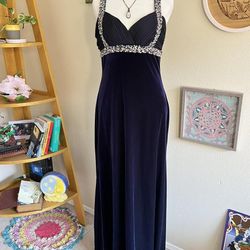 vintage velvet evening / prom gown 