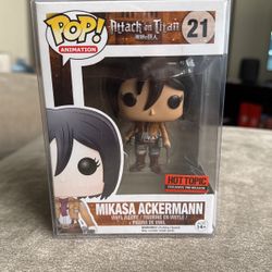 Attack On Titan Funko Pop Mikasa Ackermann PRE RELEASE Hot Topic Exclusive 