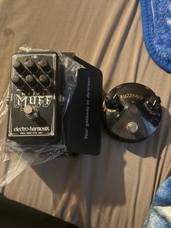 Guitar pedals metal muff and fuzz face