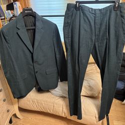 StudioSuits Martini Green Pure Linen Suit 42S / 36x30