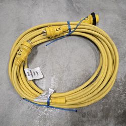 50' MARINCO 10/3 125V 30 Amp Marine Shore Power Cord Cable, Yellow.