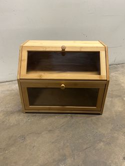Double tier wood bread box, Home Depot