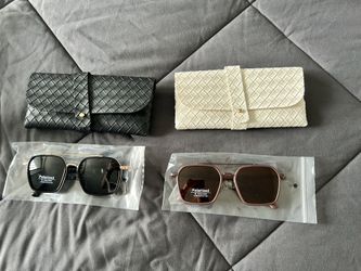 Polarized Sunglasses with Woven Cases – Set of 2