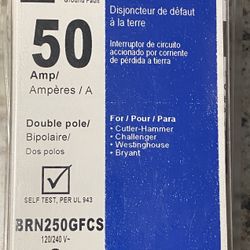 50AMP BR Type Double Pole Ground Fault Breaker