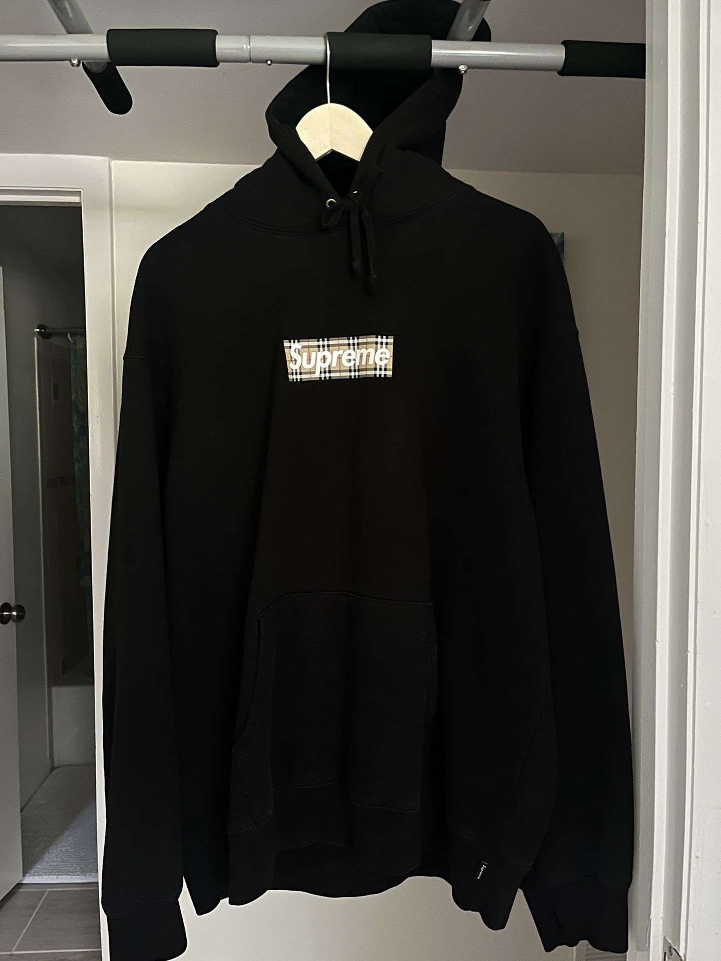 Supreme Burberry Box Logo Hoodie XL