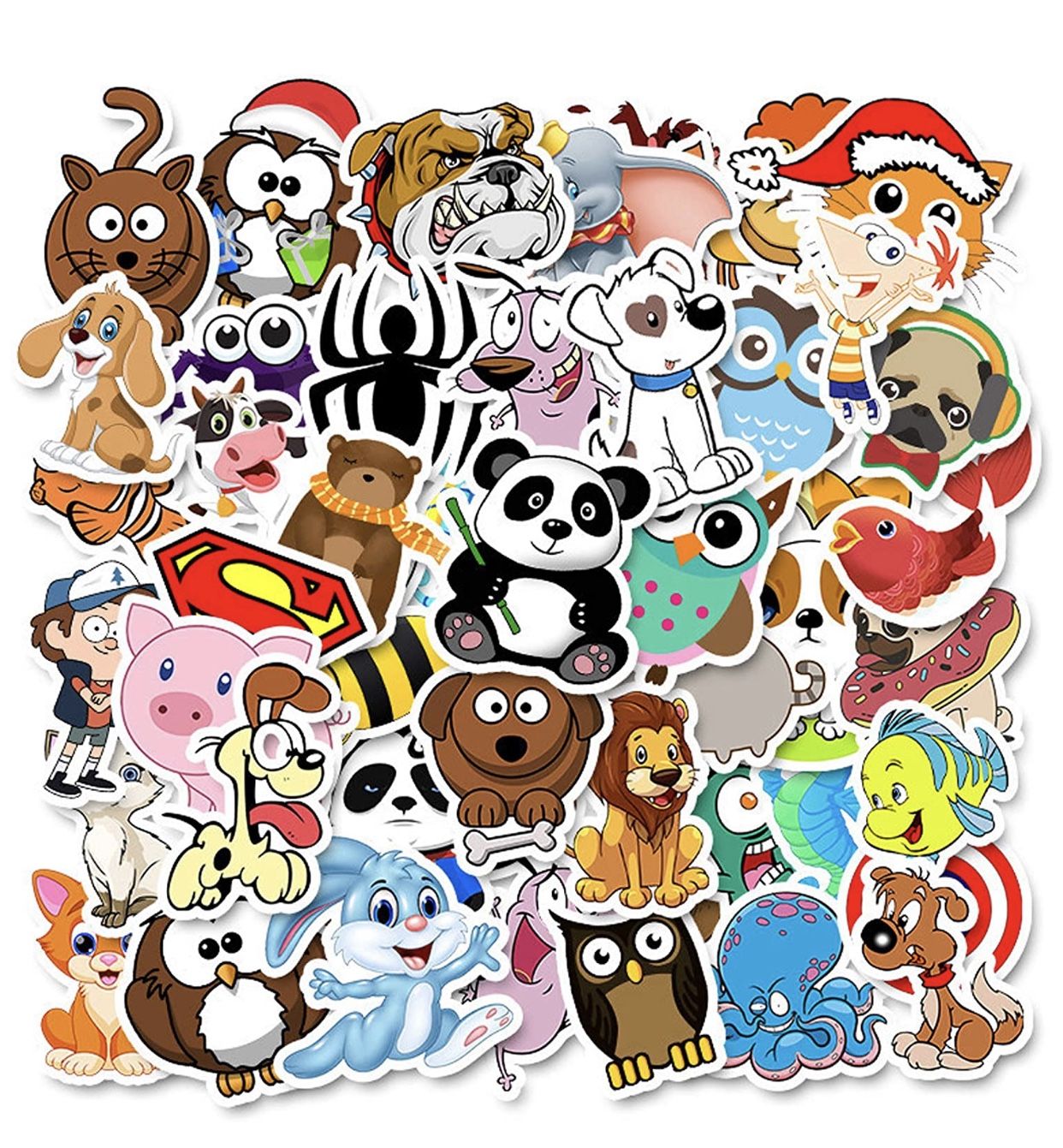 50pcs of vinyl waterproof stickers - set 8