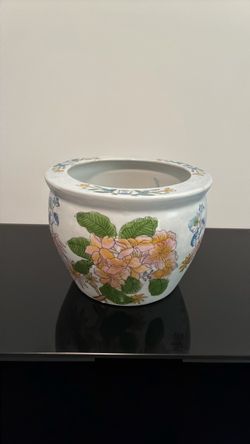 Porcelain Floral Planter Pot