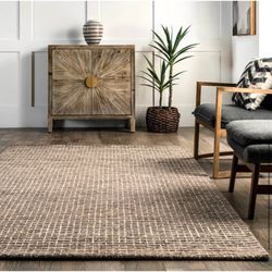 New Gracie Oaks Katasha Brown Wool Rug ā 8ā6ā Ć 11ā6ā ā New Open Box - Delivery Available
