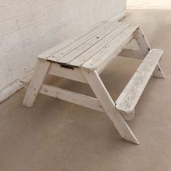 Child's Wood Picnic Table - $35