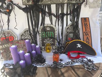 Halloween Pirate Decorations with storage containers