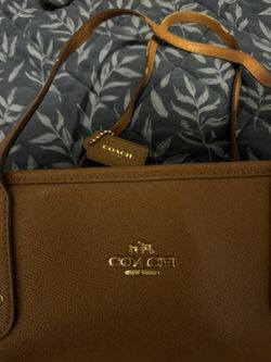 Authentic Tan Brown COACH Tote Bag