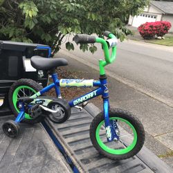 Child Kid Children Bike 12” Wheels With Training Wheels Bicycle Tricycle Trike like New