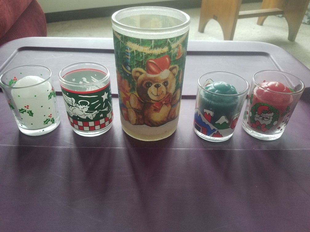 Lot Of 7 Candles/candle Holders