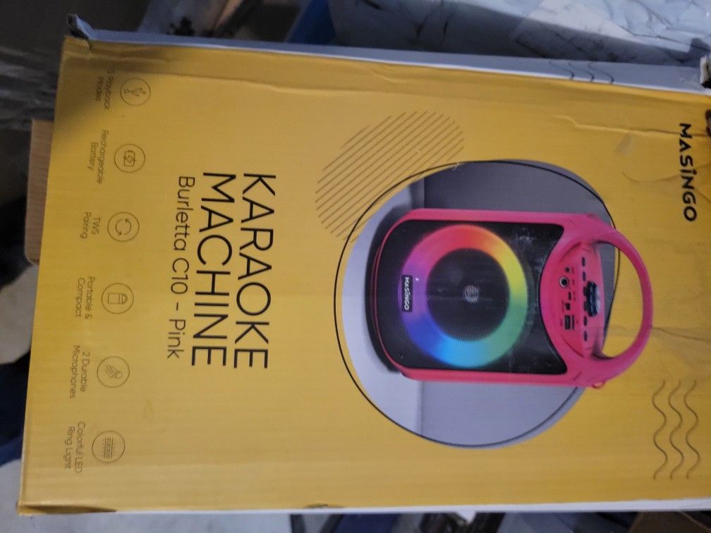 Karaoke Machine Burletta c10-pink (Masingo) for Kids And Adults