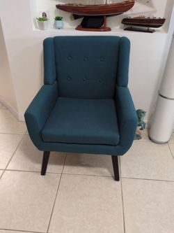 Silla Poltrona Perfecto Estado Color Blue Peacock