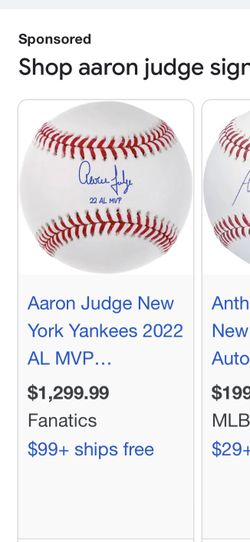 New York Yankees Aaron Judge Autographed Baseball